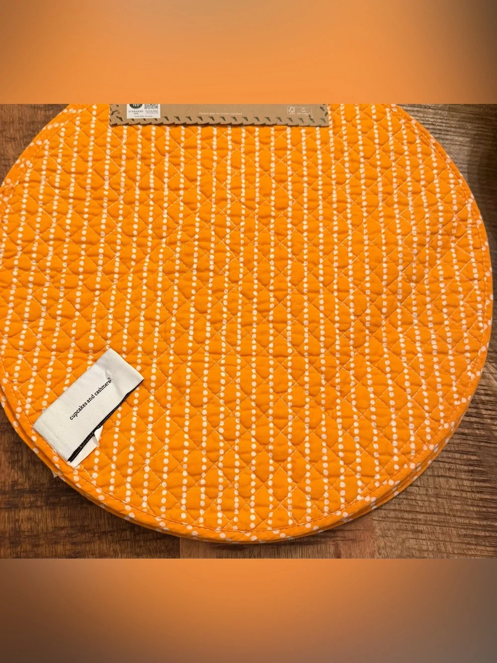 cupcakes & cashmere Pumpkin Quilted Halloween Reversible Placemat Set of 4